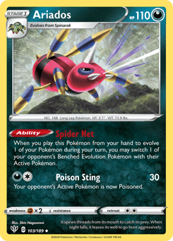Ariados Darkness Ablaze card