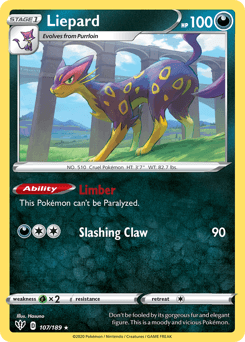 Liepard Darkness Ablaze card