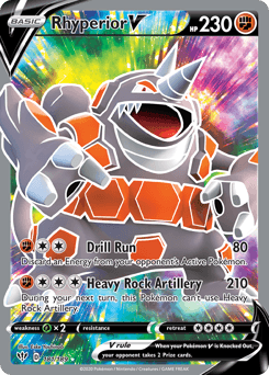 Rhyperior V Darkness Ablaze card