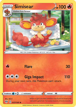 Simisear Darkness Ablaze card