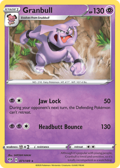 Granbull Darkness Ablaze card