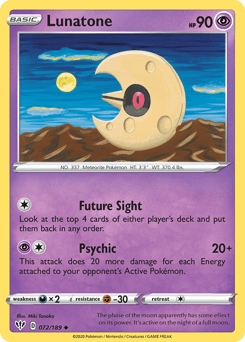 Lunatone Darkness Ablaze card