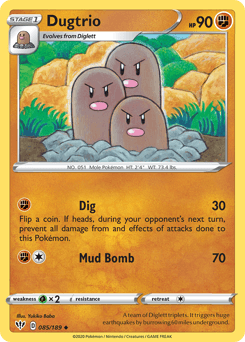 Dugtrio Darkness Ablaze card