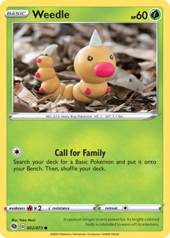 Weedle Champion's Path card