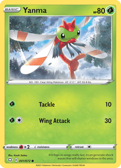 Yanma Shining Fates card