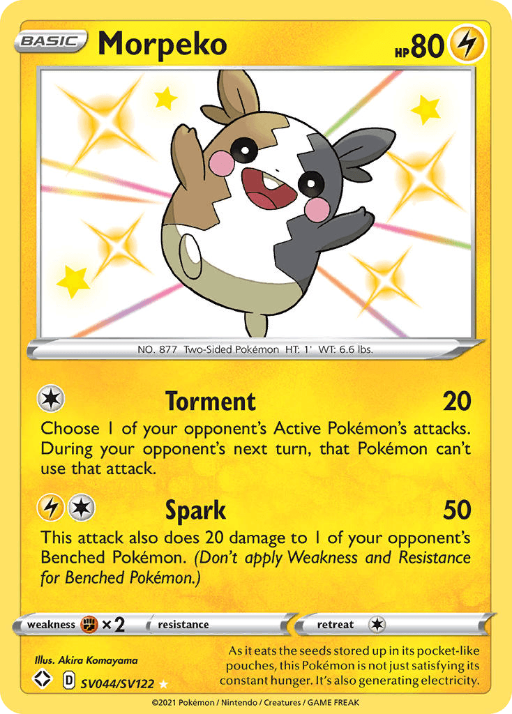 Morpeko Shining Fates Shiny Vault card
