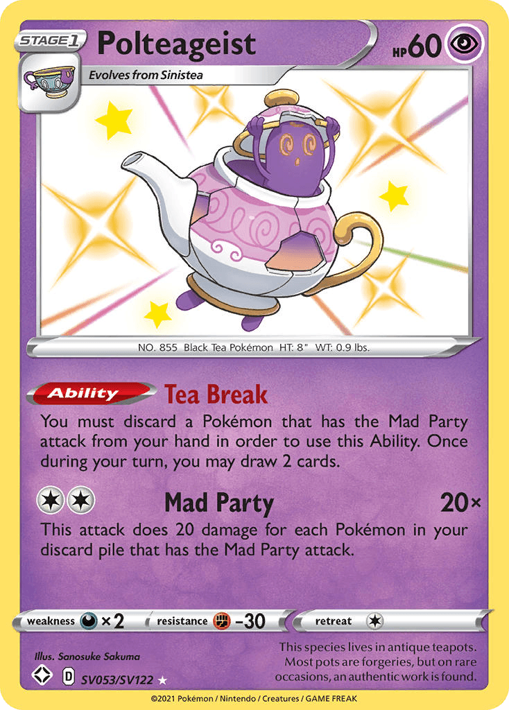 Polteageist Shining Fates Shiny Vault card