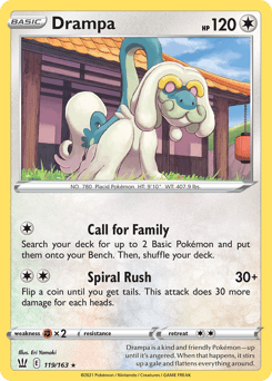 Drampa Battle Styles card