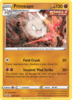 Primeape Battle Styles card
