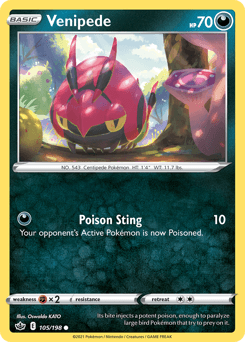 Venipede Chilling Reign card