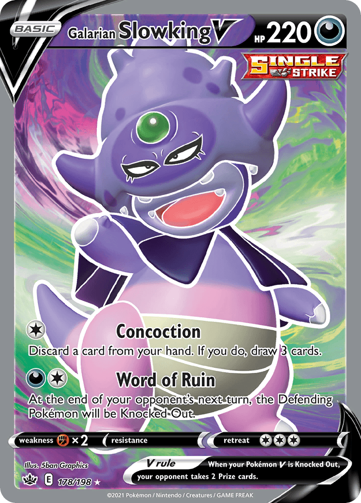 Galarian Slowking V Chilling Reign card