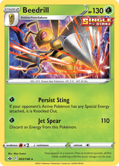 Beedrill Chilling Reign card