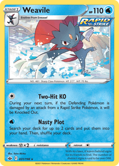 Weavile Chilling Reign card