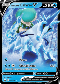 Ice Rider Calyrex V Chilling Reign card