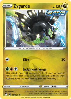 Zygarde Evolving Skies card