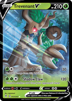 Trevenant V Evolving Skies card