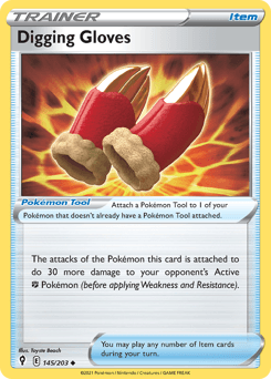 Digging Gloves Evolving Skies card