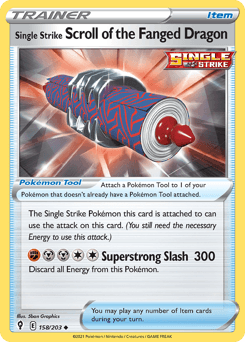 Single Strike Scroll of the Fanged Dragon Evolving Skies card
