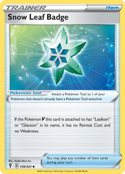 Snow Leaf Badge Evolving Skies card