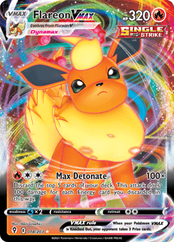 Flareon VMAX Evolving Skies card