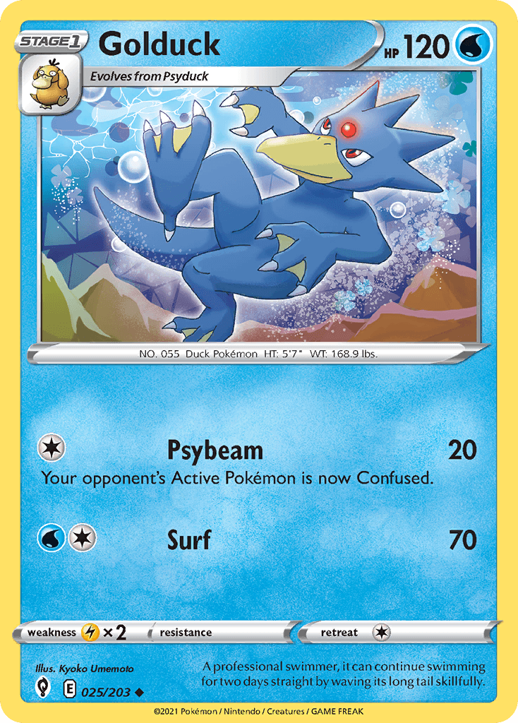 Golduck Evolving Skies card