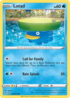 Lotad Evolving Skies card