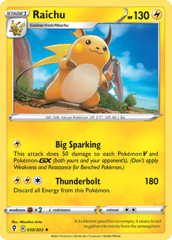 Raichu Evolving Skies card
