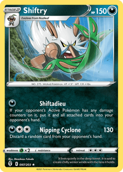 Shiftry Evolving Skies card