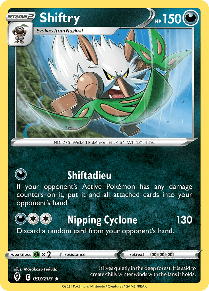 Shiftry Evolving Skies card