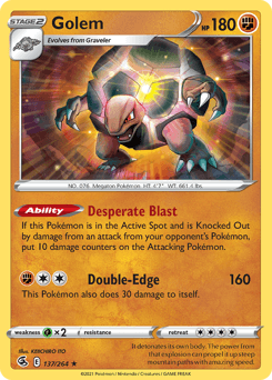 Golem Fusion Strike card