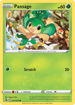 Pansage Fusion Strike card