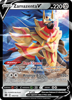 Zamazenta V Brilliant Stars card