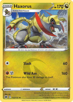 Haxorus Brilliant Stars card