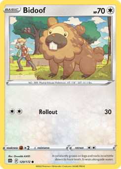 Bidoof Brilliant Stars card