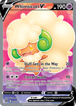 Whimsicott V Brilliant Stars card