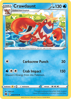 Crawdaunt Brilliant Stars card