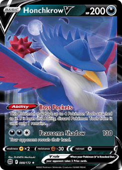 Honchkrow V Brilliant Stars card