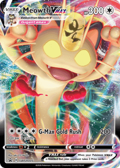 Meowth VMAX SWSH Black Star Promos card