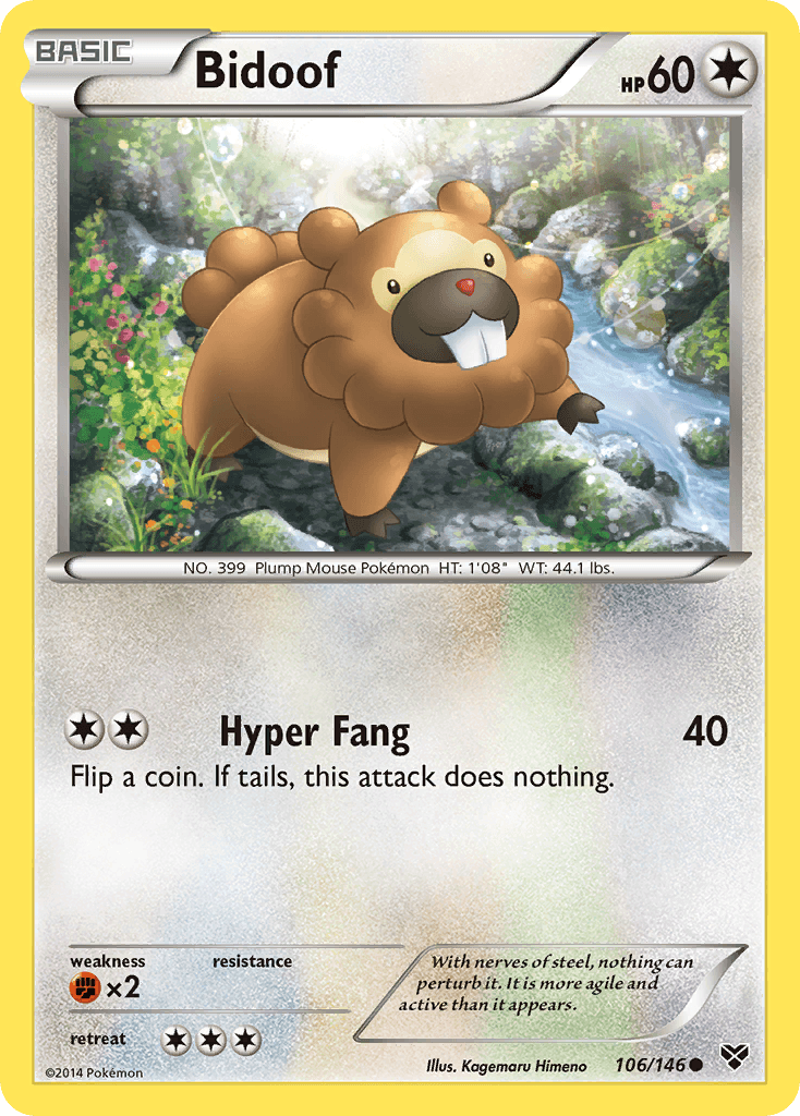 Bidoof XY card
