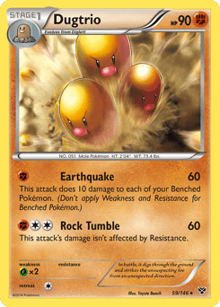 Dugtrio XY card