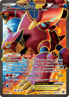 Volcanion-EX Steam Siege card