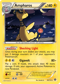 Ampharos Steam Siege card