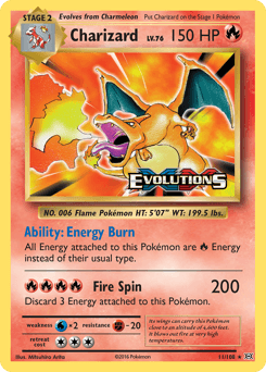 Charizard Evolutions card
