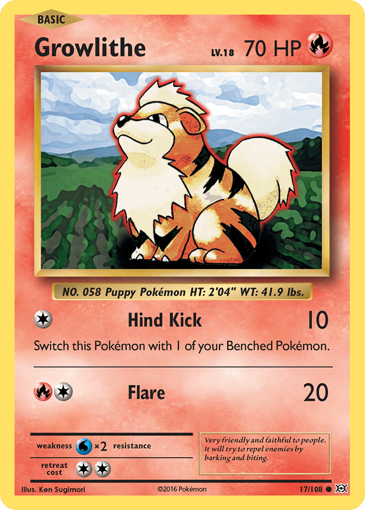 Growlithe Evolutions card
