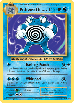 Poliwrath Evolutions card