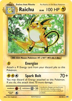 Raichu Evolutions card