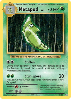 Metapod Evolutions card