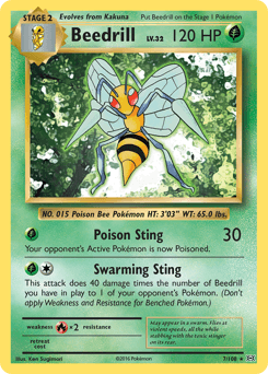 Beedrill Evolutions card