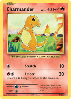 Charmander Evolutions card