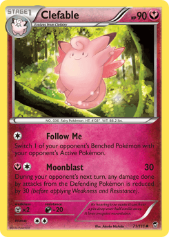 Clefable Furious Fists card